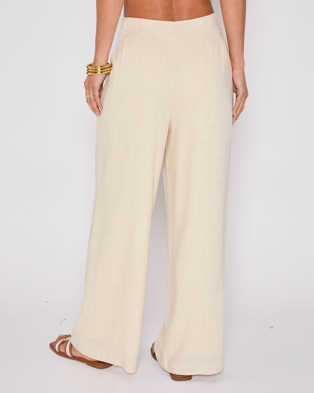 Brunch Ready Linen Blend High Rise Pants