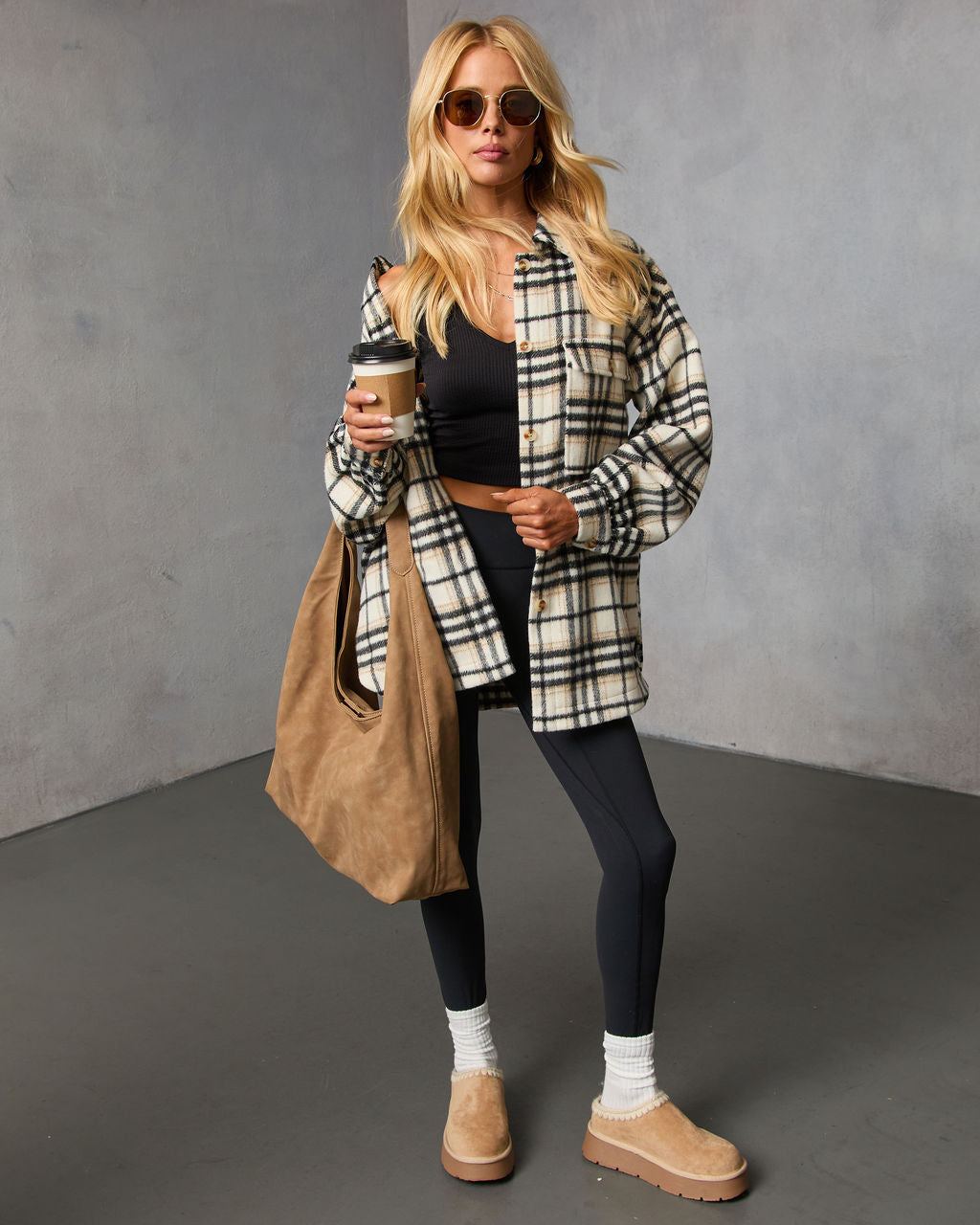 Cabin Cutie Plaid Shirt Jacket