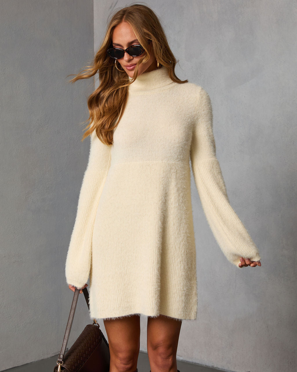 Jesiel Turtleneck Mini Sweater Dress