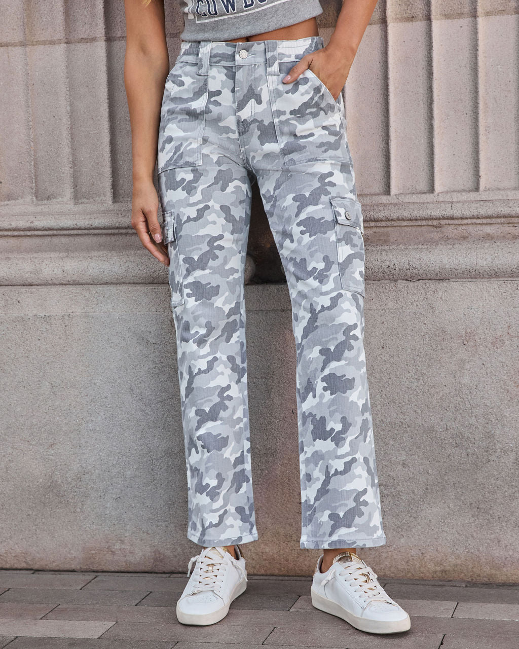Lollie Camo Super Stretch Wide Leg Jeans