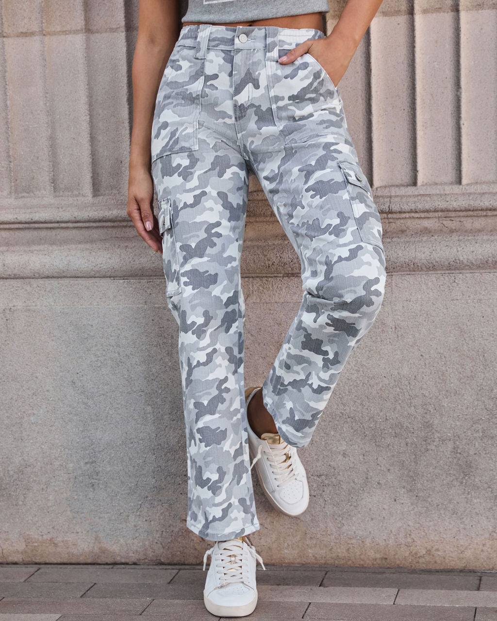 Lollie Camo Super Stretch Wide Leg Jeans