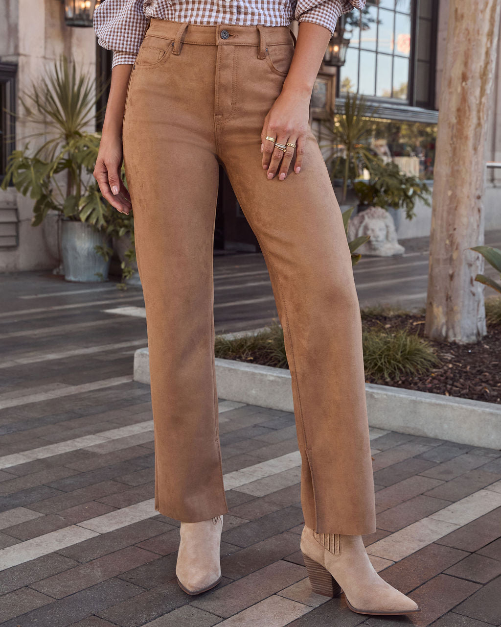 Butternut Suede Straight Leg Pants